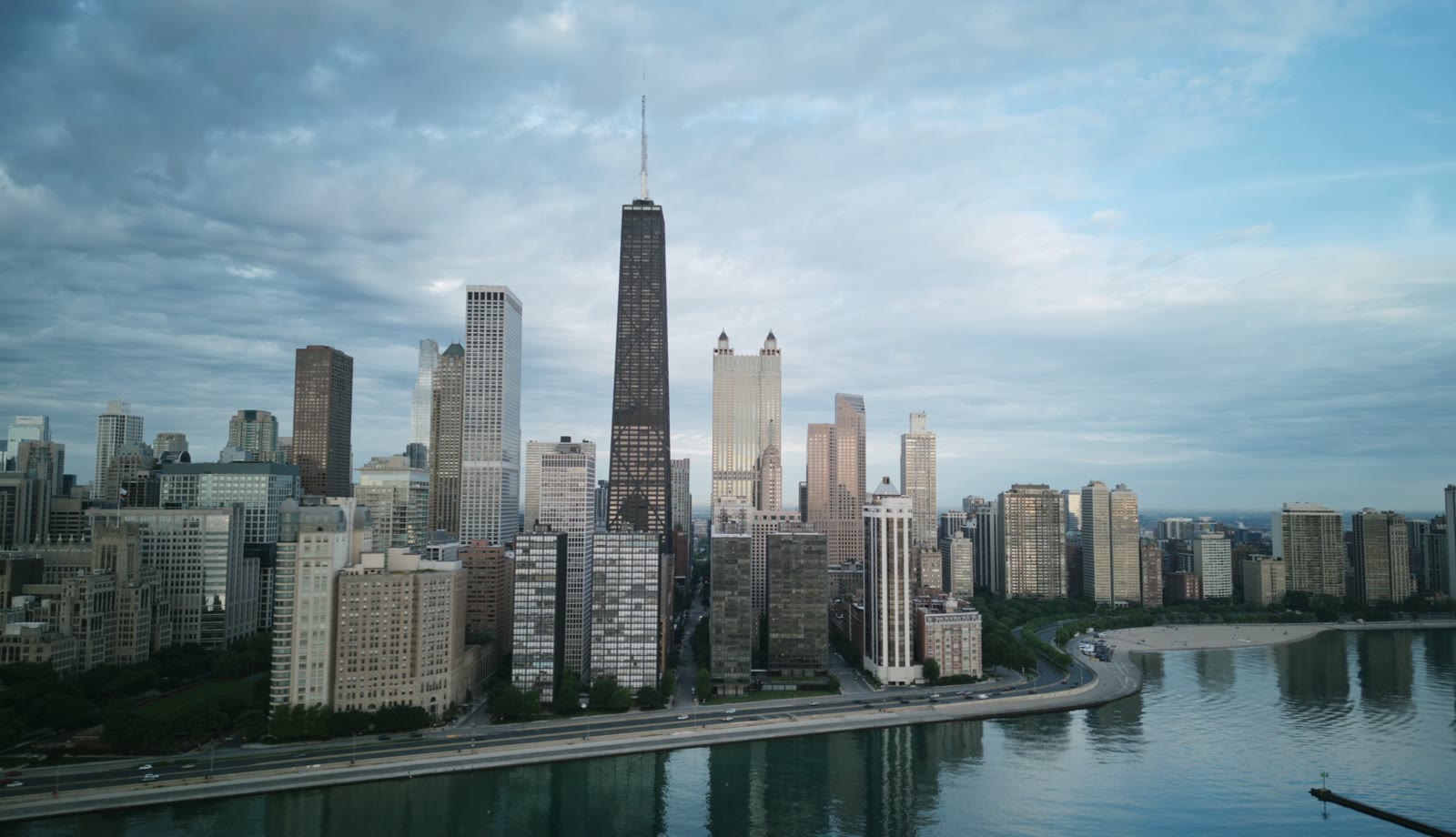 Chicago skyline along Lake Michigan